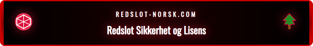 Skjermbilde som viser Redslots lisensinformasjon og SSL-krypteringssertifikat for å bekrefte at det er trygt.