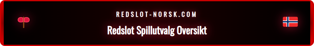 Et kollasj av populære spilleautomater og live casinospill tilgjengelig på Redslot-plattformen for norske spillere.