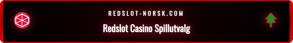 Skjermbilde som viser et utvalg av populære spilleautomater hos Redslot.