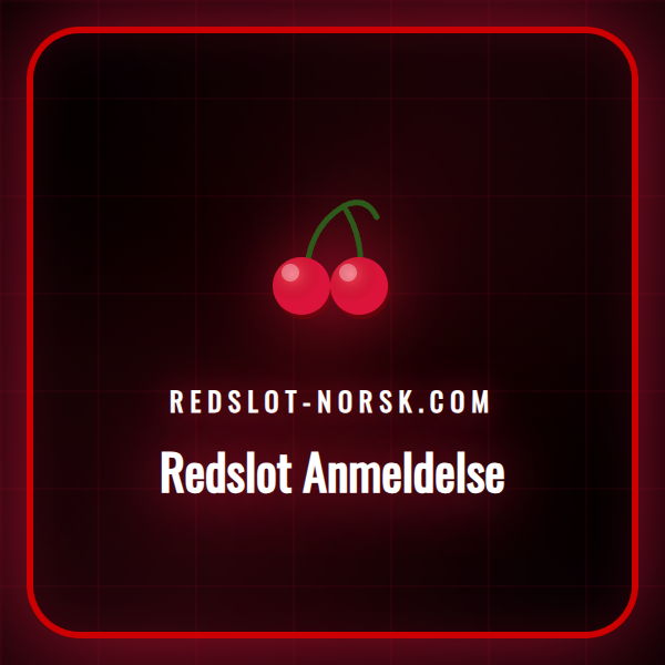 En illustrasjon av Redslot casino sin forside med logo og bonustilbud.