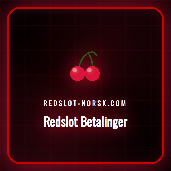 En oversikt over Redslot betalingsmetoder vist på en dataskjerm med norsk flagg.