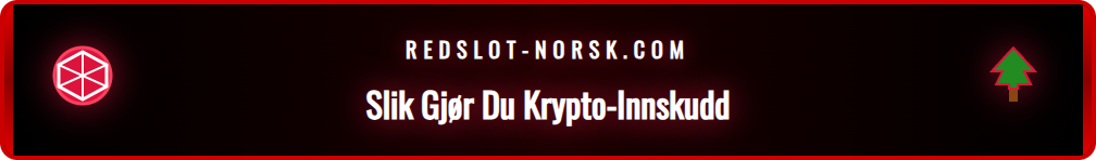 Skjermbilde av innskuddsprosessen med Bitcoin på Redslot sin nettside.