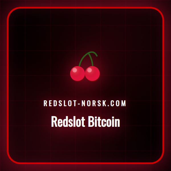 En illustrasjon av en datamaskin som viser Redslot-logoen med Bitcoin-symboler rundt.