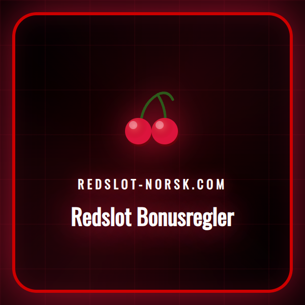 En illustrasjon som viser Redslot-logoen med bonussymboler.