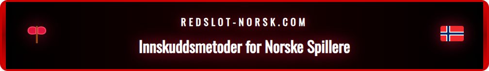 En grafisk fremstilling av ulike betalingslogoer som Visa, Mastercard, Skrill og Neteller, tilgjengelig for innskudd hos Redslot.