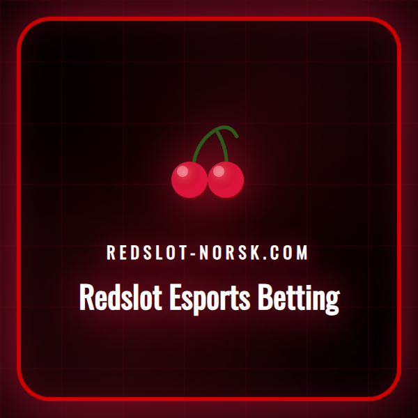 En gamer som fokuserer på en skjerm med Redslot-logoen og esports-ikoner.