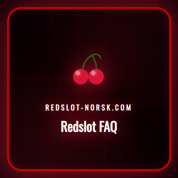 En oversikt over Redslot casino sin FAQ-seksjon på en dataskjerm.