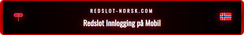 Skjermbilde som viser innloggingsfeltet for Redslot på en smarttelefon.