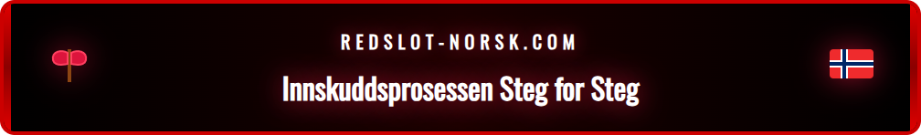 Skjermbilde av Redslots innskuddsside med felt for beløp og bonus.