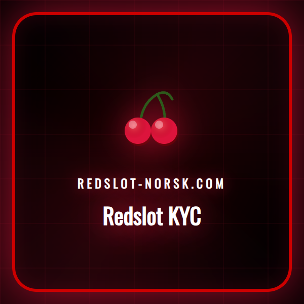 Person holder ID-kort foran en PC med Redslot logo for KYC.