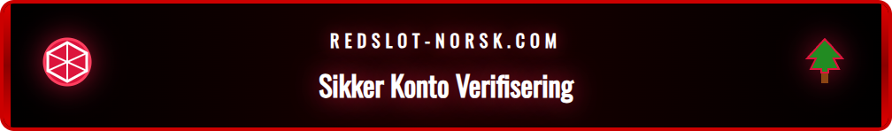 Skjermbilde som viser verifiseringsprosessen på Redslot for norske spillere.