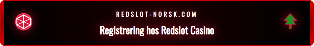 Skjermbilde som viser registreringsprosessen på Redslot for nye spillere.