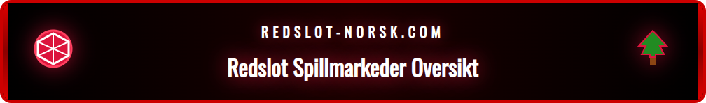 Skjermbilde som viser de ulike oddsmarkedene tilgjengelig på Redslot