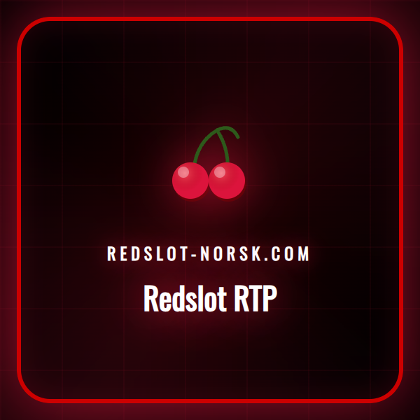 En grafisk fremstilling av Redslot RTP med mynter og prosentsymboler.