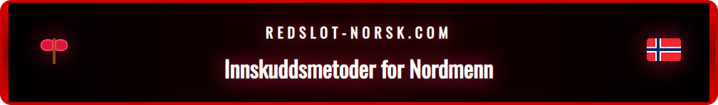 Oversikt over betalingsmetoder som Visa og e-lommebøker hos Redslot.
